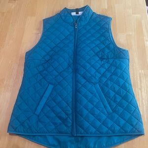 Karen Scott Teal Quilted Women's Vest